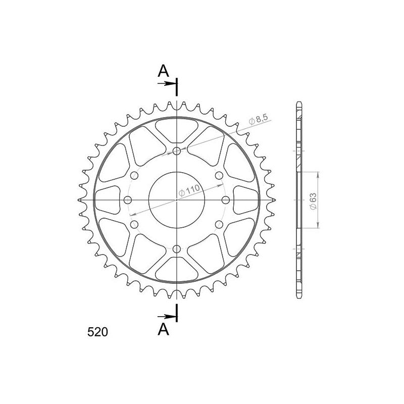 SGR CORONA S AC P520-D45 PER KTM RC 4T 390 17-21