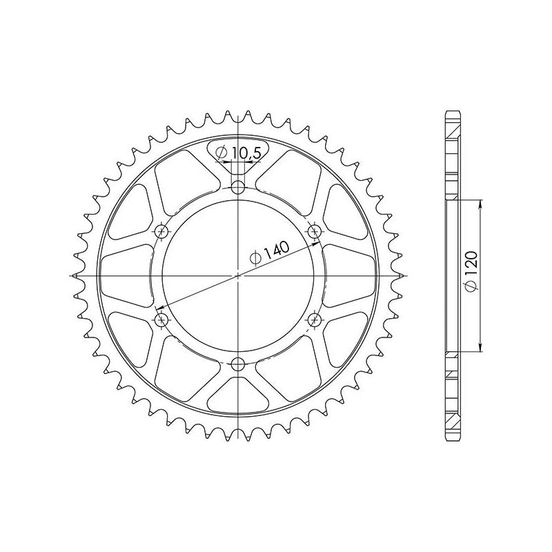 SGR CORONA S AC P525-D38 KAWASAKI ZR7 S 01-03