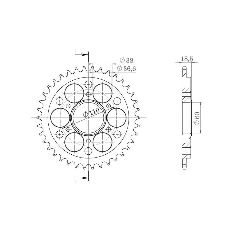 SGR CORONA S AC P525-D41 PER DUCATI PANIGALE V4 ABS 1100 22-24