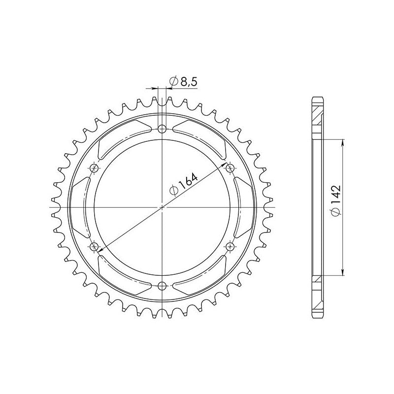 SGR CORONA S AC P525-D44 PER HYOSUNG GT COMET 650 04/07