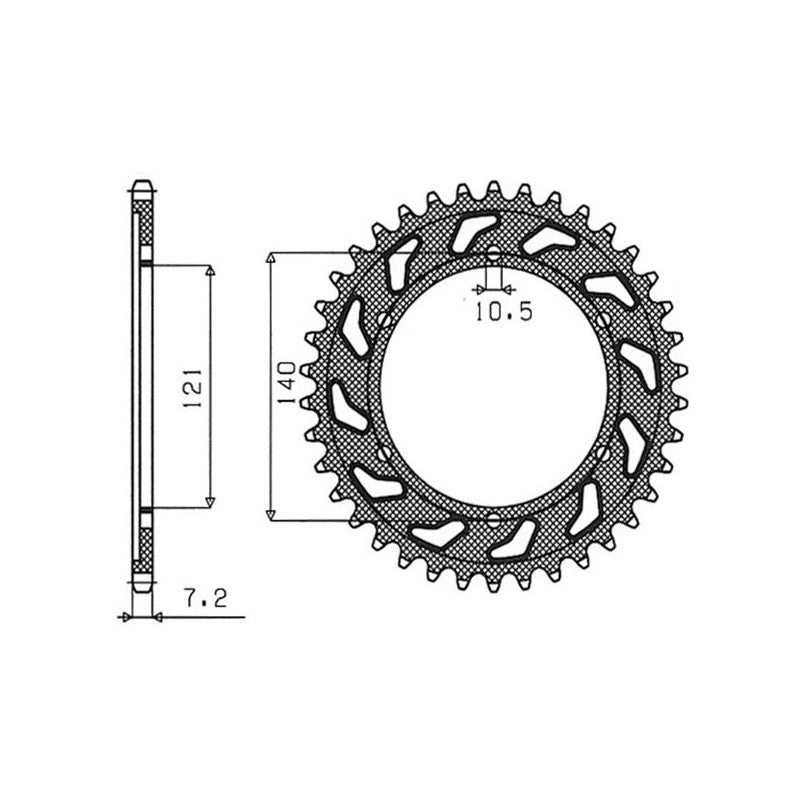 SGR CORONA S AC P525-D45 PER CAGIVA RAPTOR 650 01/07