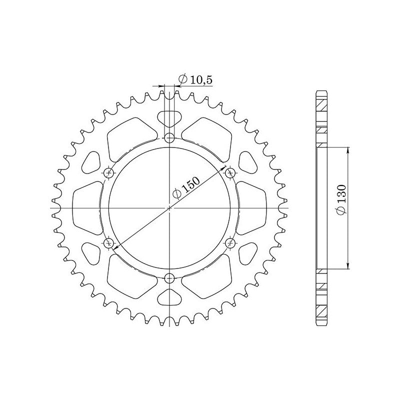SGR CORONA S AC P525-D46 PER YAMAHA FZ8 N/ABS 800 11/15