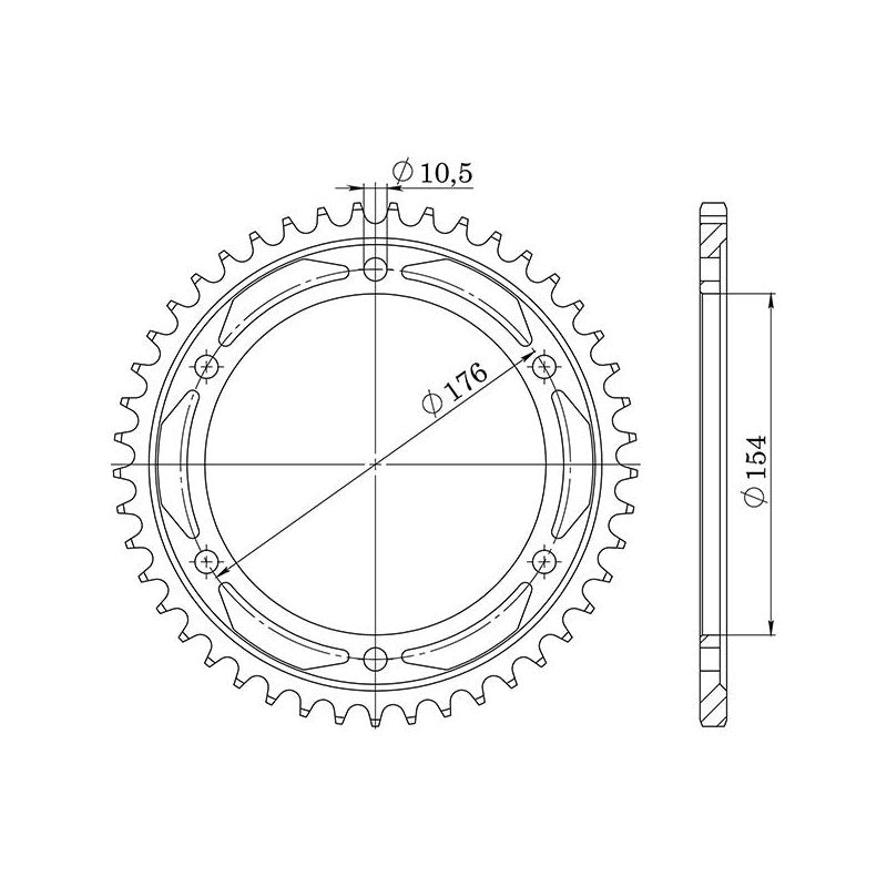SGR CORONA S AC P530-D43 PER HONDA VFR800 06-10