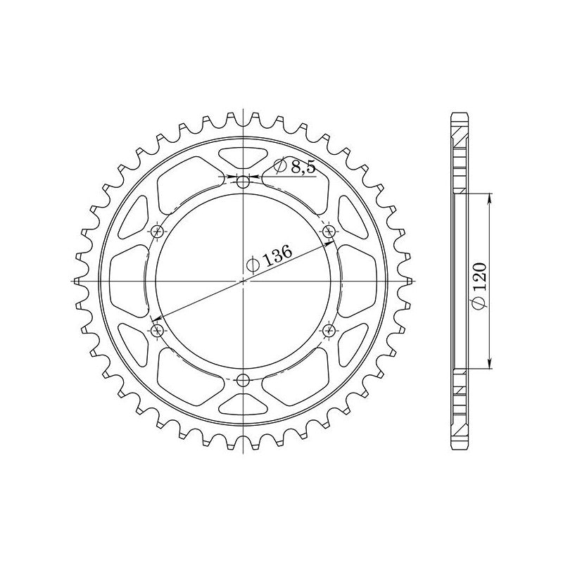 SGR CORONA S AC P530-D44 YAMAHA XJ900 87-92