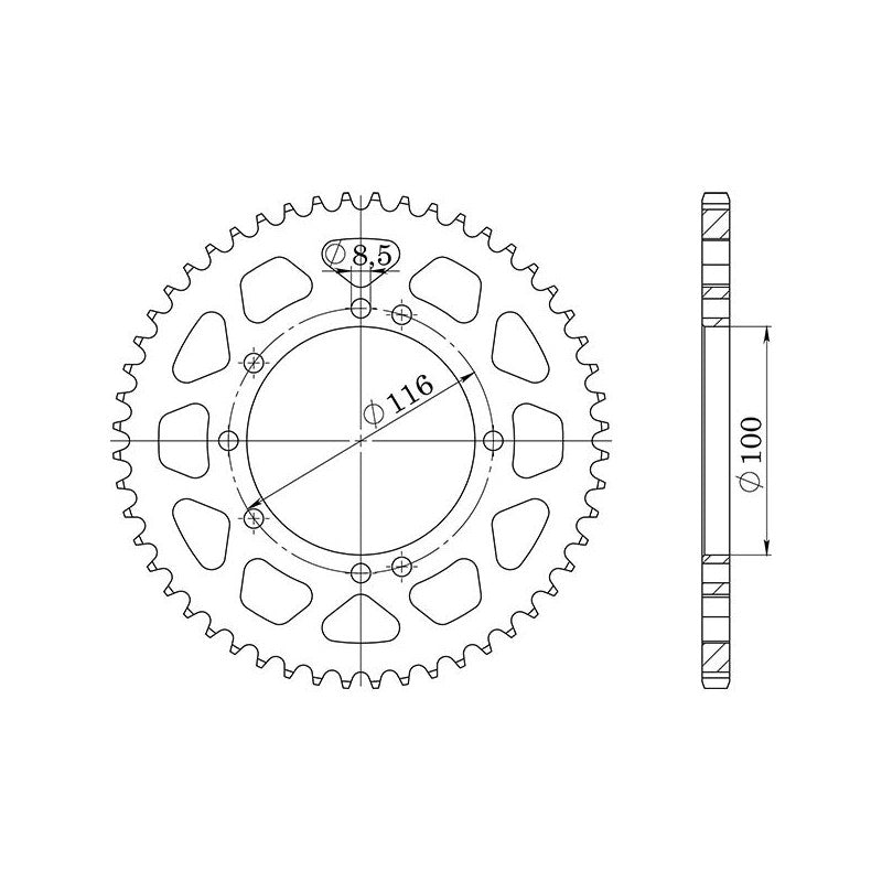 SGR CORONA S AL P420-D52 PER KAWASAKI KX 100 1997