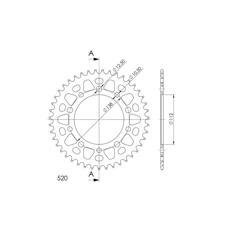 SGR CORONA S AL P520-D38 PER HONDA X-ADV 750 18-20