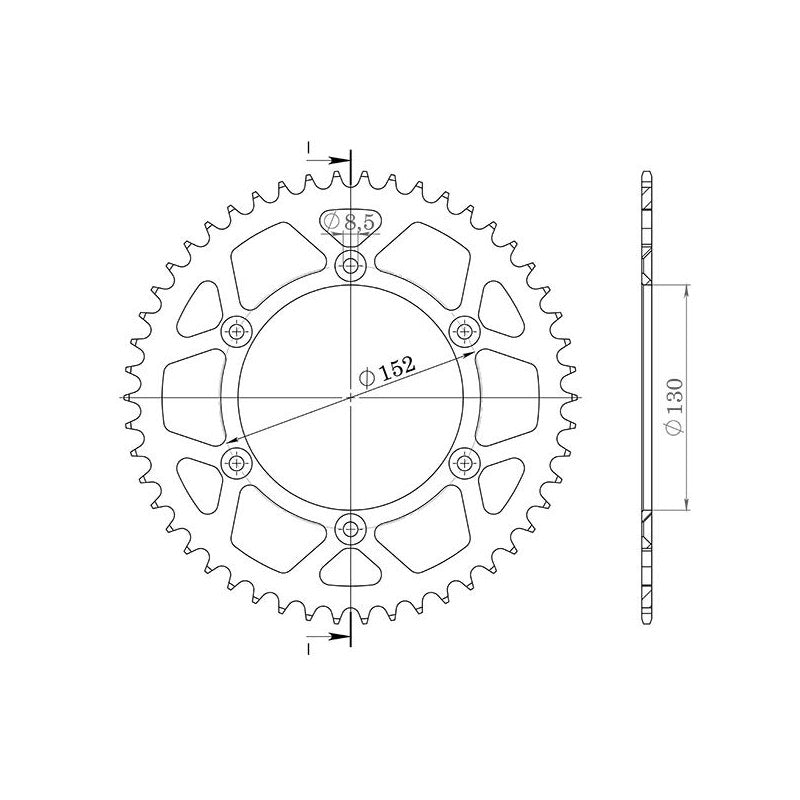 SGR CORONA S AL P520-D50 PER APRILIA RXV 550 09-13