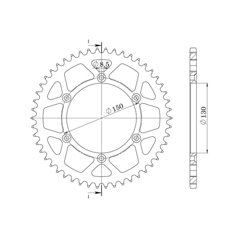 SGR CORONA S AL P520-D52 PER FANTIC XEF RACING ENDURO 4T 250 2022