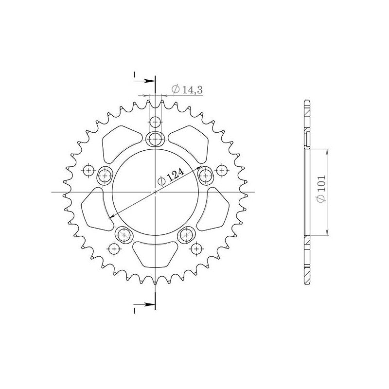 SGR CORONA S AL P525-D38 PER KTM SUPERDUKE 990 05/06
