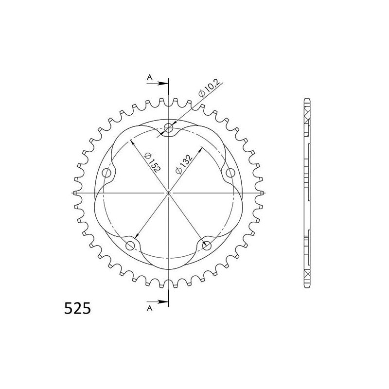 SGR CORONA S AL P525-D41 PER MV AGUSTA BRUTALE/ABS/ROSSO/E4/E5 16-22