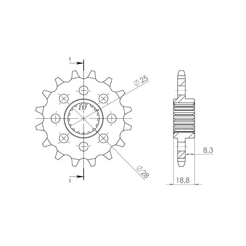 SGR PIGNONE R+2 AC P520-D16 BMW F GS ADVENTURE 800 2016