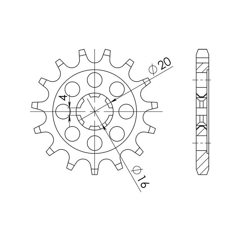 SGR PIGNONE S AC P428-D14 YAMAHA YBA ENCITER 125 07/09