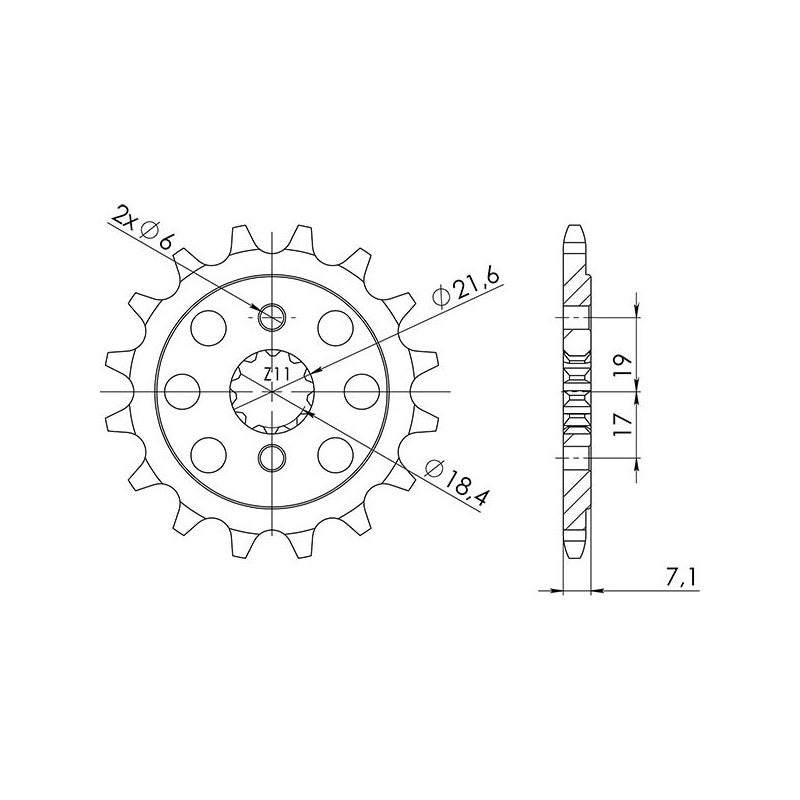 SGR PIGNONE S AC P520-D13 HONDA XR R 250 96/04