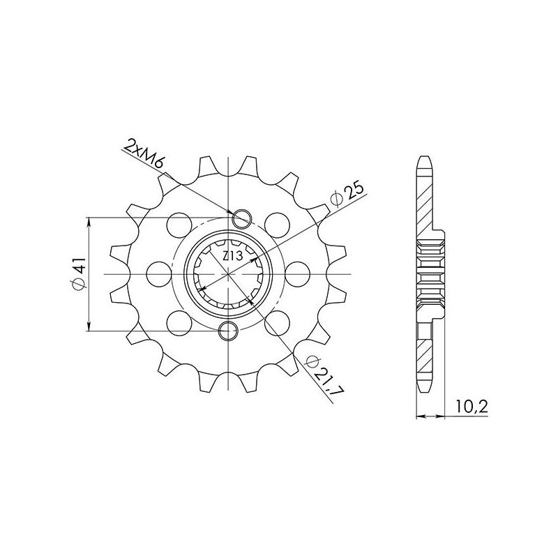SGR PIGNONE S AC P520-D14 HONDA FX VIGOR 650 99/00