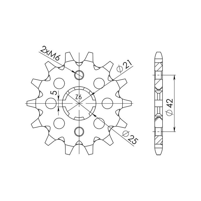 SGR PIGNONE S AC P520-D17 YAMAHA RD LC F (57V/1WT) 350 85/86