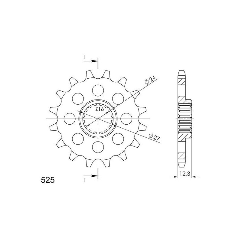 SGR PIGNONE S AC P525-D17 PER SUZUKI GSX-R 1000/R 17/21