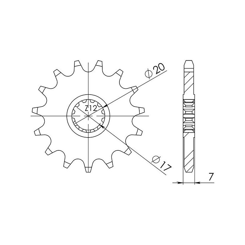 SGR PIGNONE S+2 AC P420-D11 MBK X POWER 50 03/06