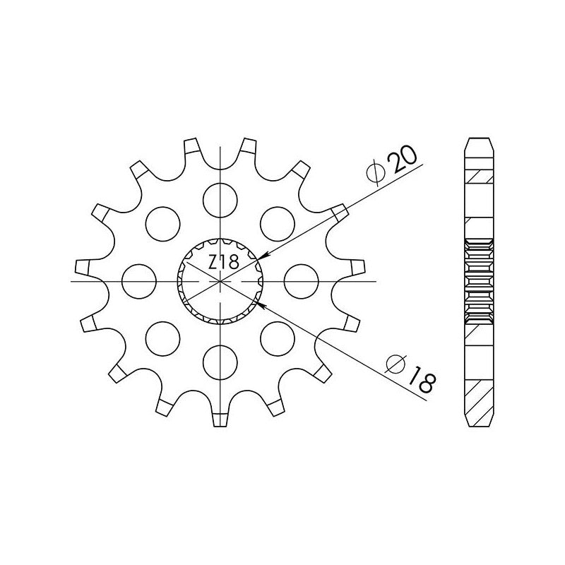 SGR PIGNONE S+2 AC P428-D14 PER SUZUKI GN E 125 94-00