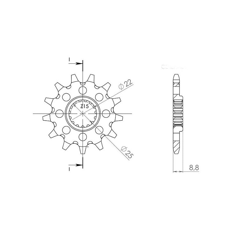 SGR PIGNONE S+2 AC P520-D14 KTM SX RACING 4T 400 00/02
