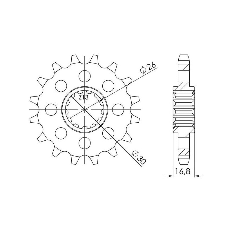 SGR PIGNONE S+2 AC P530-D16 HONDA CB R ABS/1000 11-16