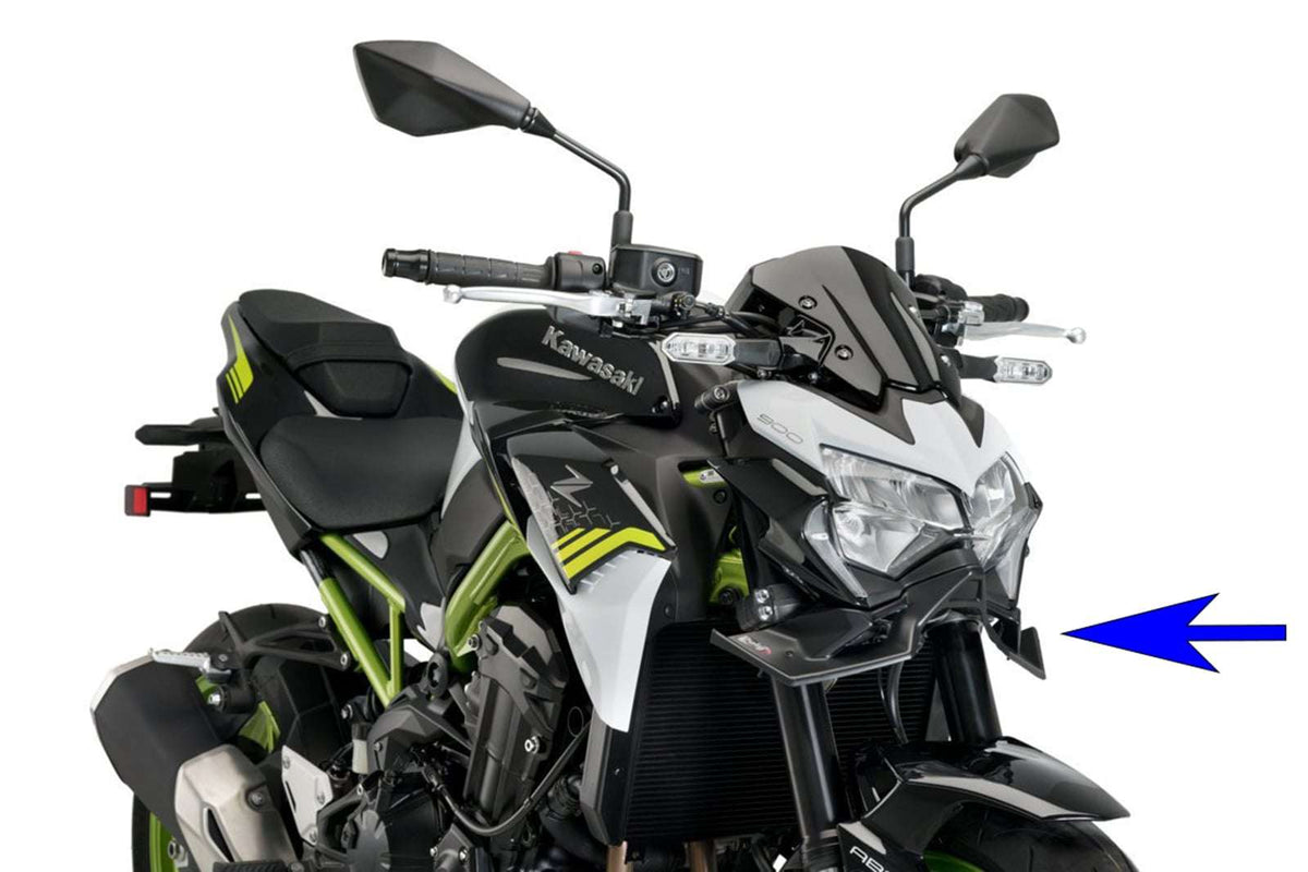 PUIG SPOILER ANTERIORE DOWNFORCE NAKED PER KAWASAKI Z900 SE 22-24 NERO OPACO