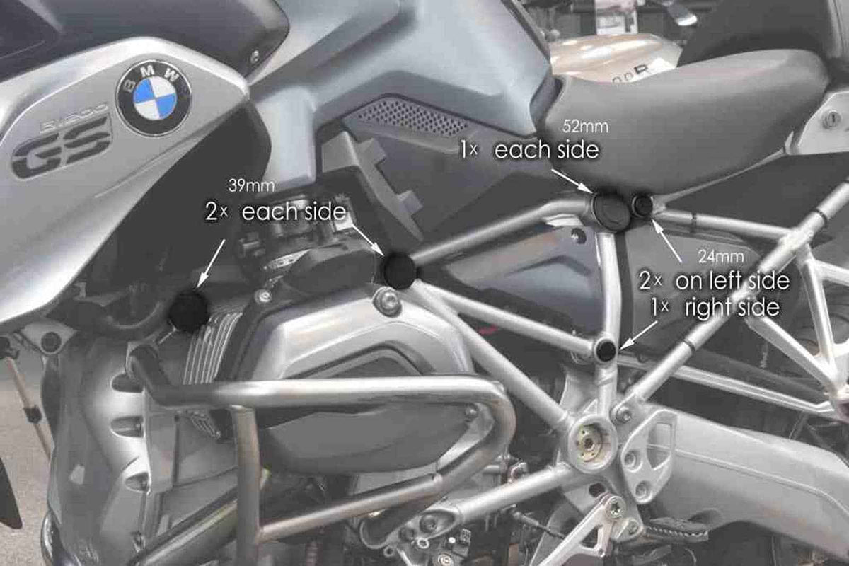 PUIG TAPPI TELAIO PER BMW R1250 GS ADVENTURE 21-24 NERO